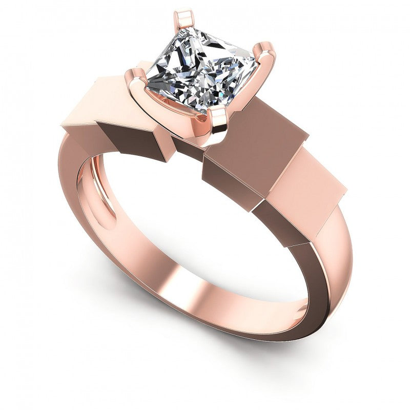 Princess Diamonds 0.35CT Solitaire Ring in 18KT White Gold
