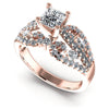 1.25CT Princess And Round And Marquise  Cut Diamonds Engagement Rings