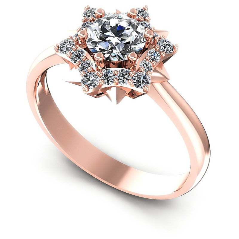 Round Diamonds 0.65CT Halo Ring in 18KT White Gold