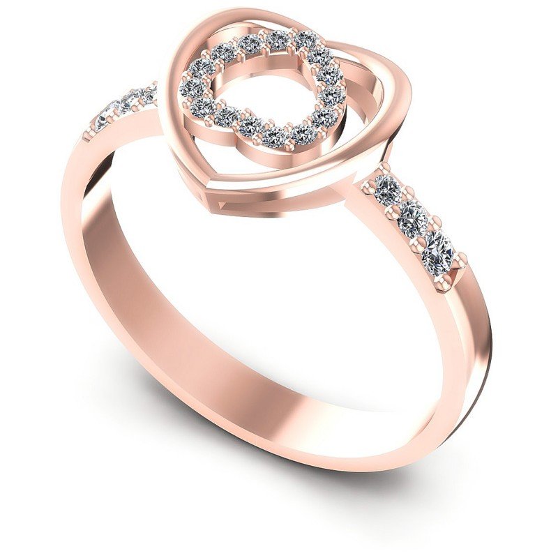 Round Diamonds 0.25CT Fashion Ring in 18KT White Gold