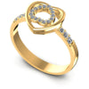 Round Diamonds 0.25CT Fashion Ring in 14KT White Gold