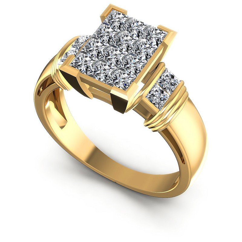 Princess Diamonds 1.05CT Fashion Ring in 14KT White Gold