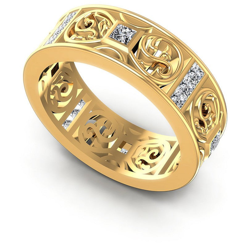Princess Diamonds 1.40CT Diamonds Wedding Band in 14KT White Gold