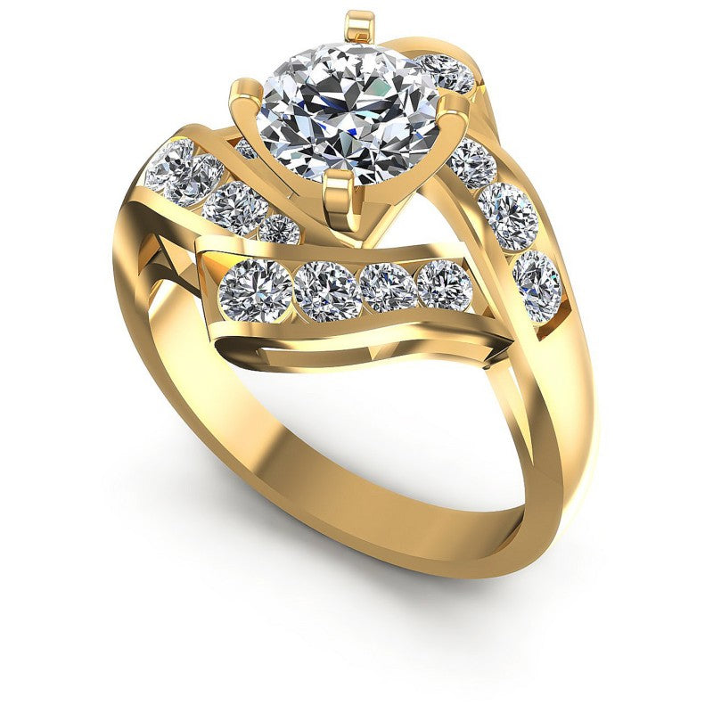 Round Diamonds 1.20CT Engagement Ring in 14KT White Gold