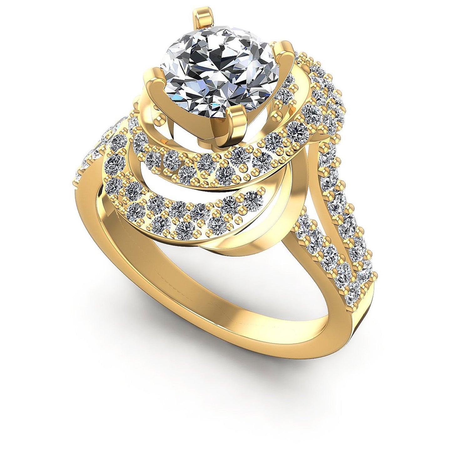 1.10CT Round Cut Diamonds Engagement Rings