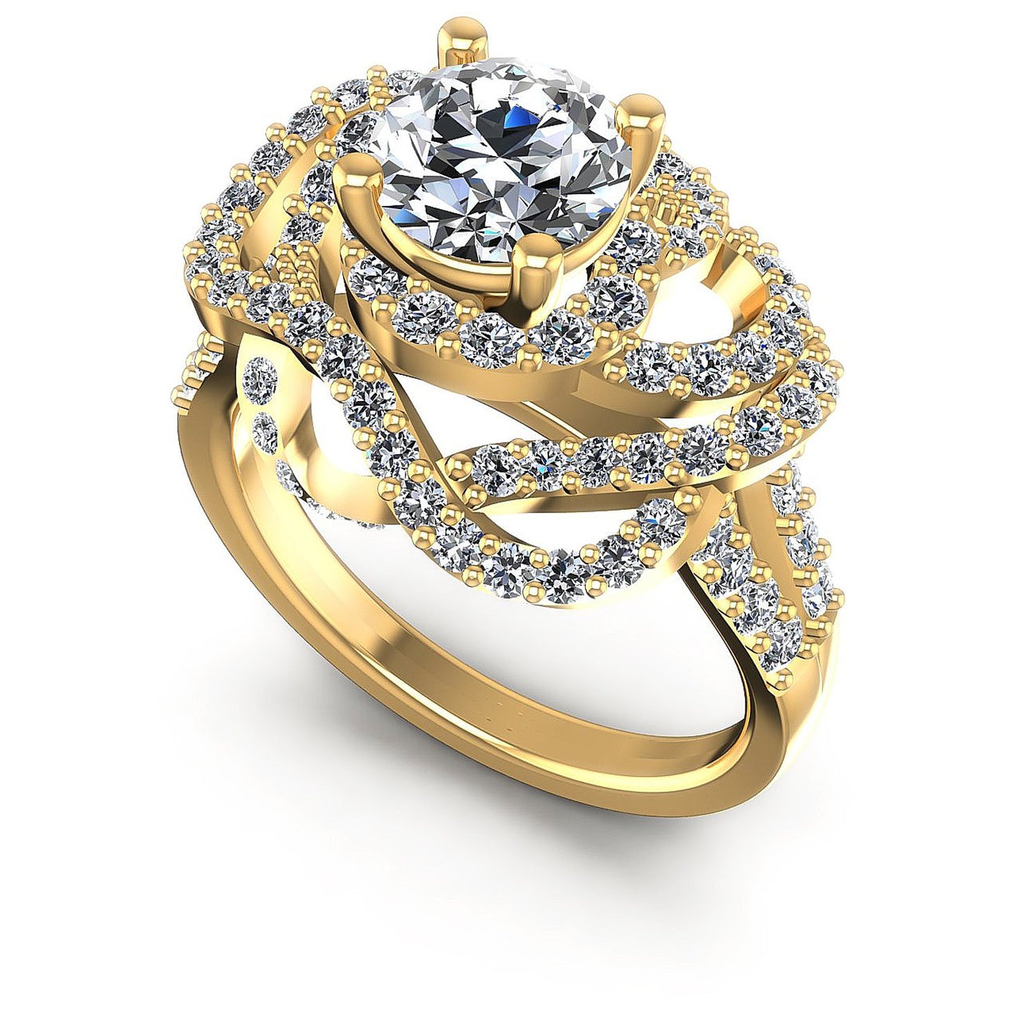 1.30CT Round Cut Diamonds Engagement Rings