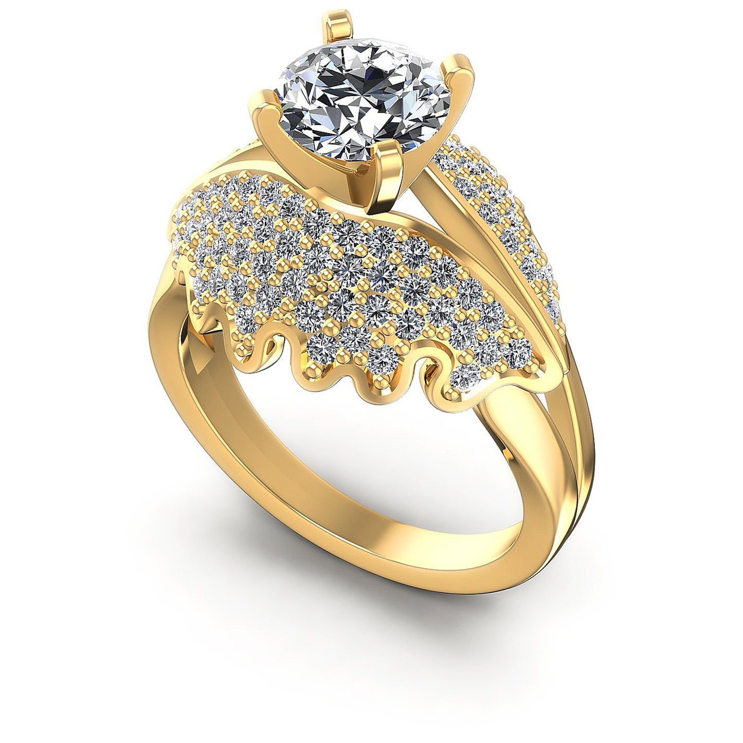 1.00CT Round Cut Diamonds Engagement Rings