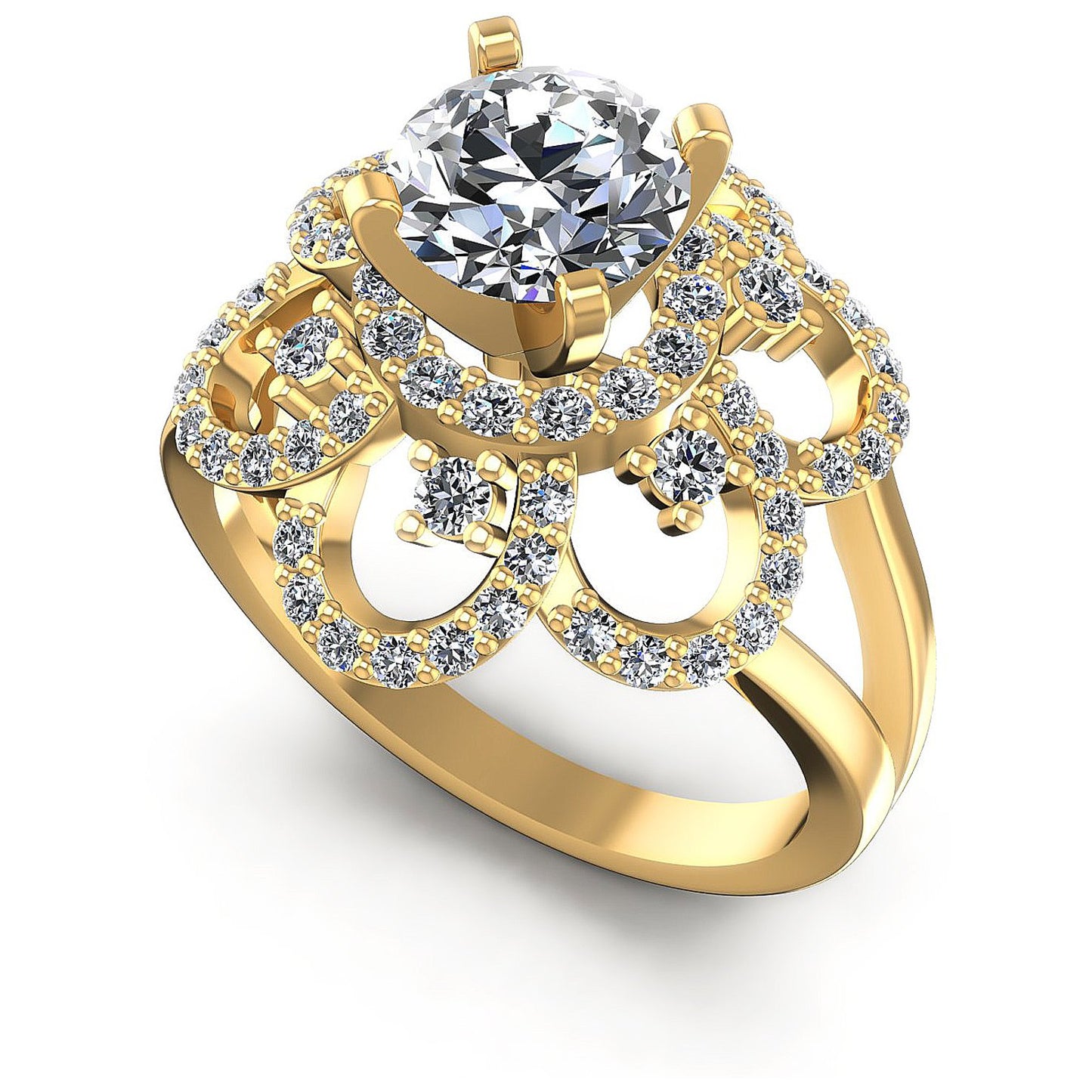 1.15CT Round Cut Diamonds Engagement Rings