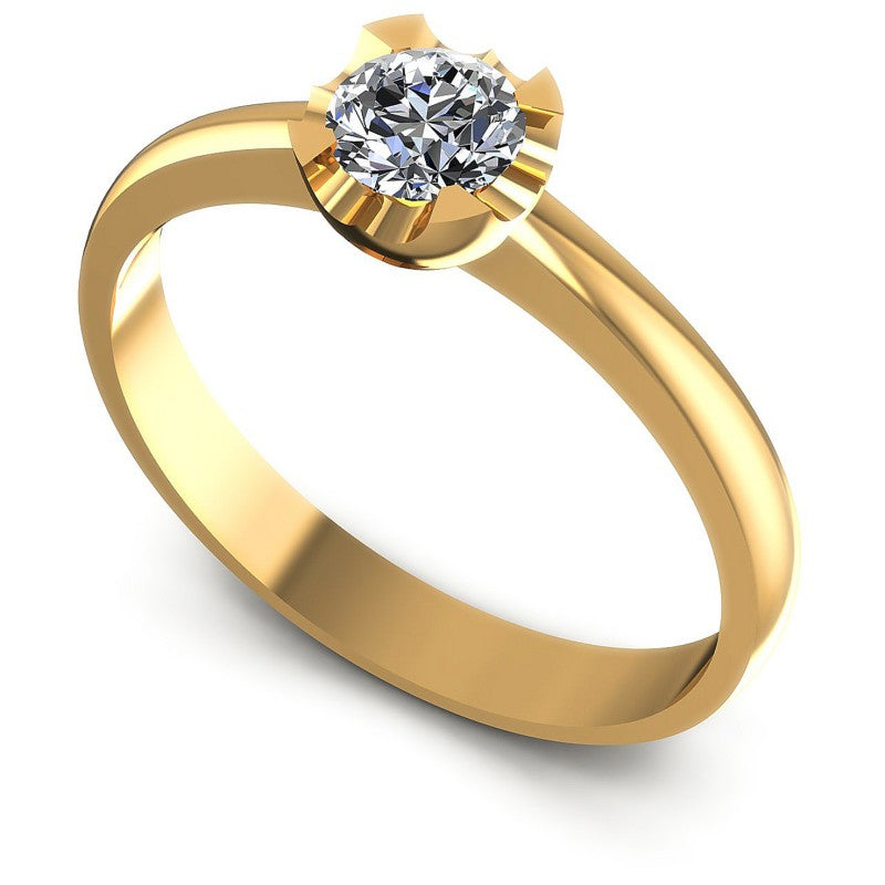 Round Diamonds 0.35CT Solitaire Ring in 14KT White Gold