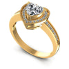 Round and Heart Diamonds 0.65CT Halo Ring in 14KT White Gold