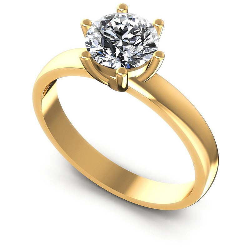 Round Diamonds 0.35CT Solitaire Ring in 14KT White Gold