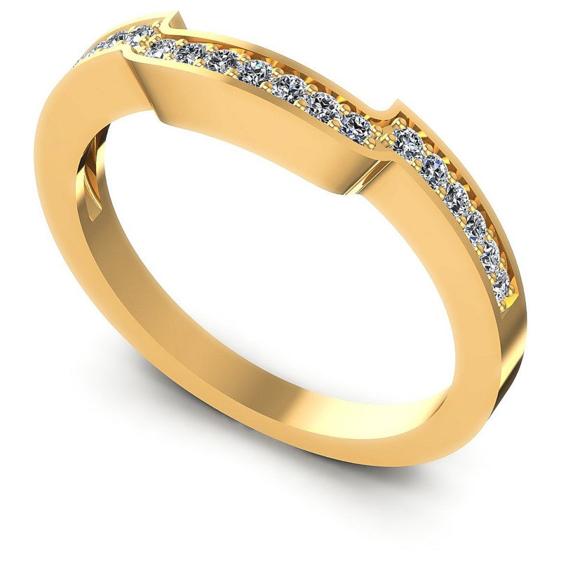 Round Diamonds 0.20CT Diamonds Wedding Band in 14KT White Gold