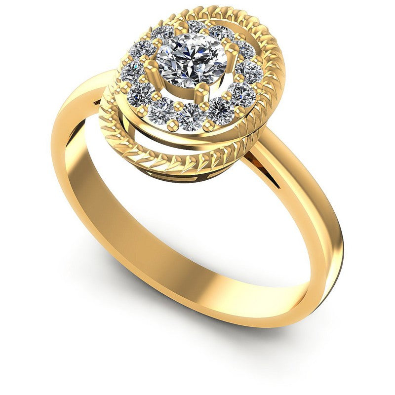 Round Diamonds 0.50CT Halo Ring in 14KT White Gold