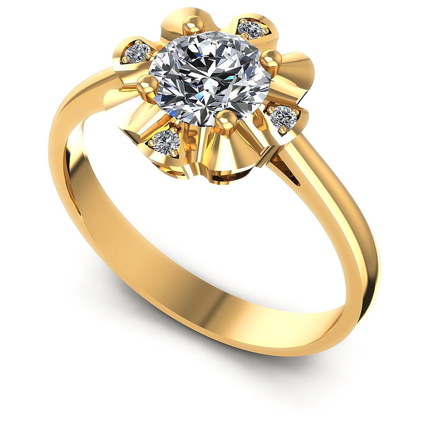 0.40CT Round Cut Diamonds Engagement Rings