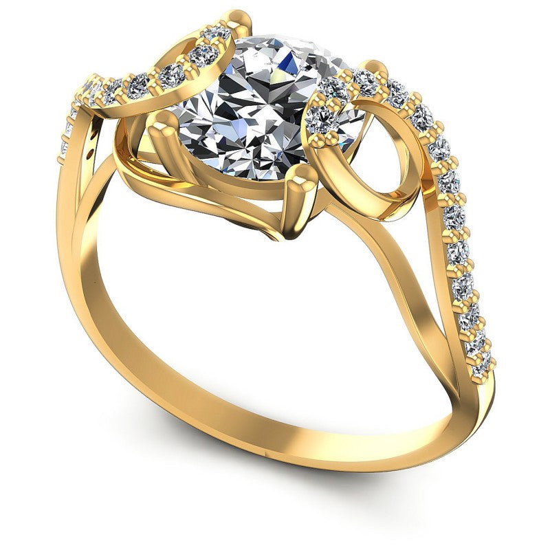 Round Diamonds 0.55CT Engagement Ring in 14KT White Gold