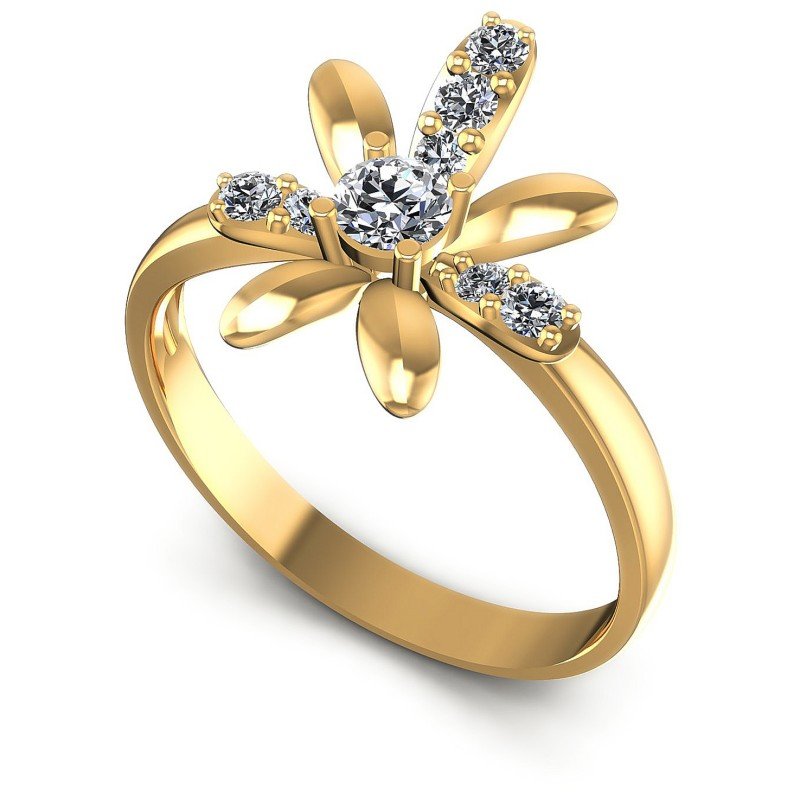 Round Diamonds 0.35CT Fashion Ring in 14KT White Gold