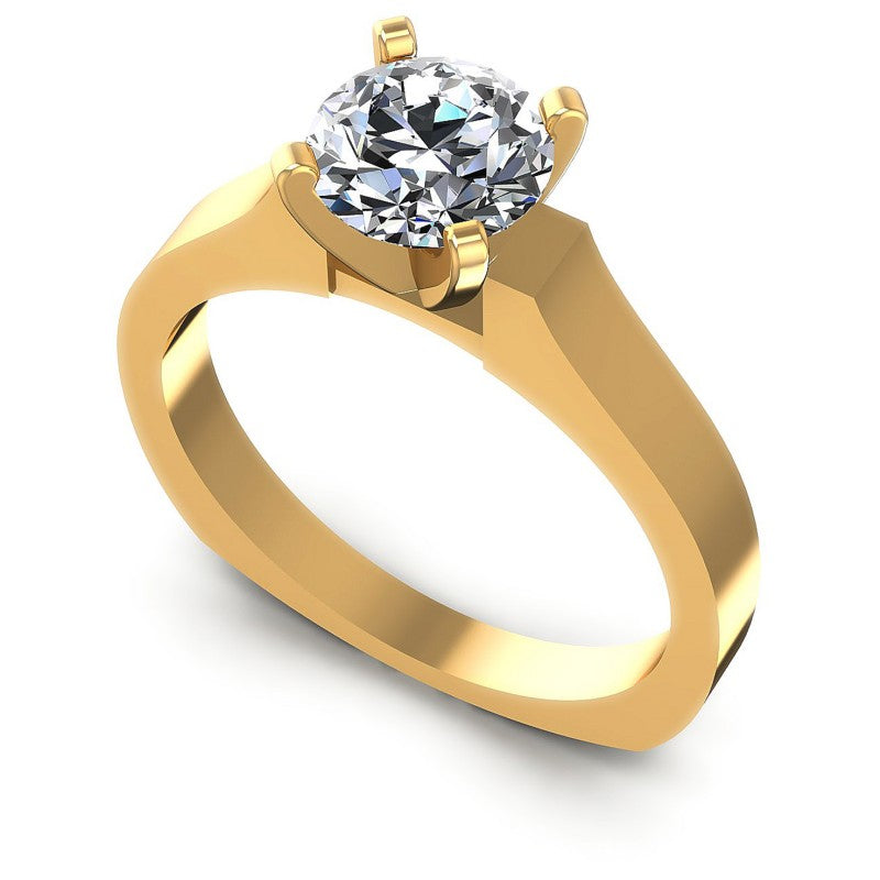 Round Diamonds 0.35CT Solitaire Ring in 14KT White Gold