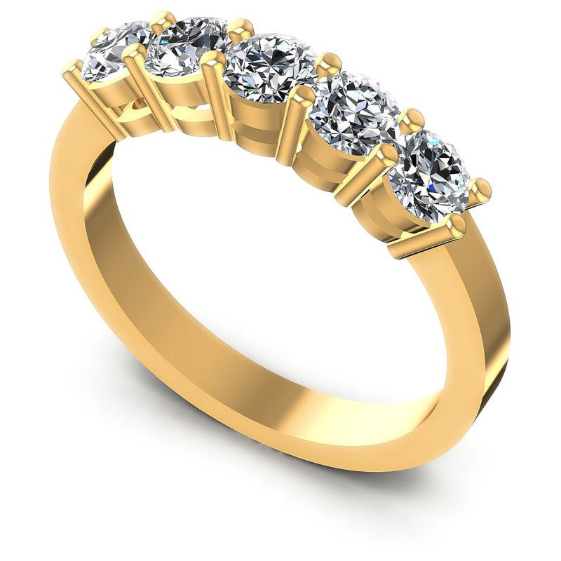 Round Diamonds 0.95CT Diamonds Wedding Band in 14KT White Gold
