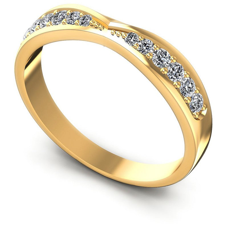Round Diamonds 0.30CT Diamonds Wedding Band in 14KT White Gold