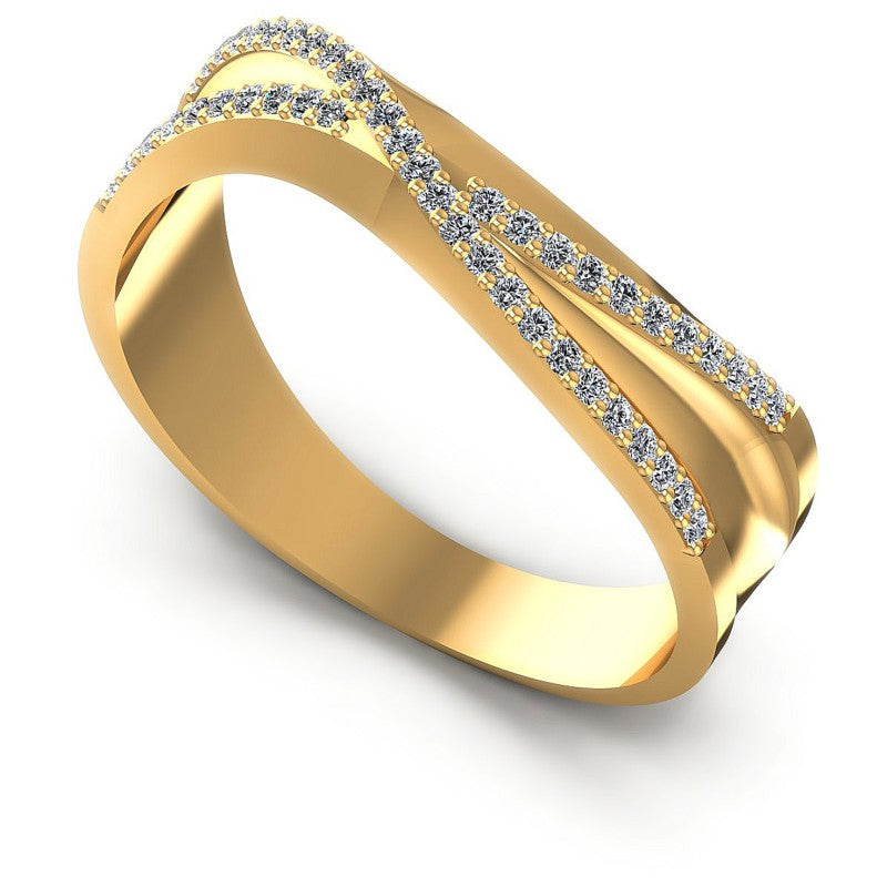 Round Diamonds 0.30CT Diamonds Wedding Band in 14KT White Gold