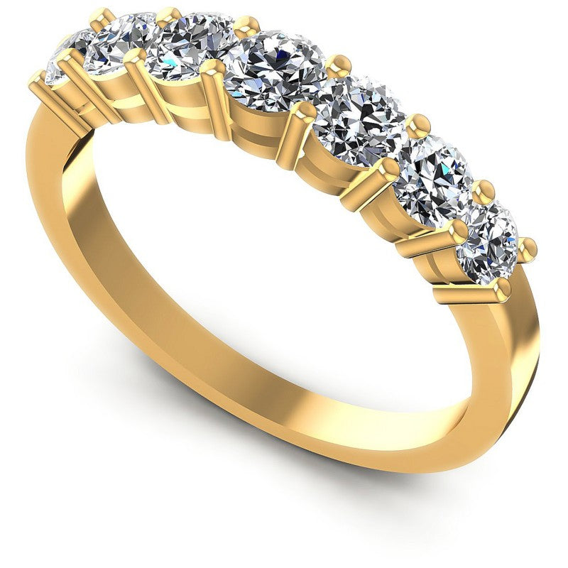 Round Diamonds 0.90CT Diamonds Wedding Band in 14KT White Gold