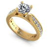 Round Cut Diamonds Antique Ring in 14KT White Gold