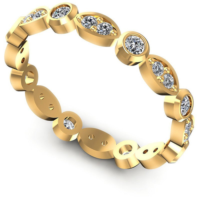 Round Cut Diamonds Eternity Ring in 14KT White Gold