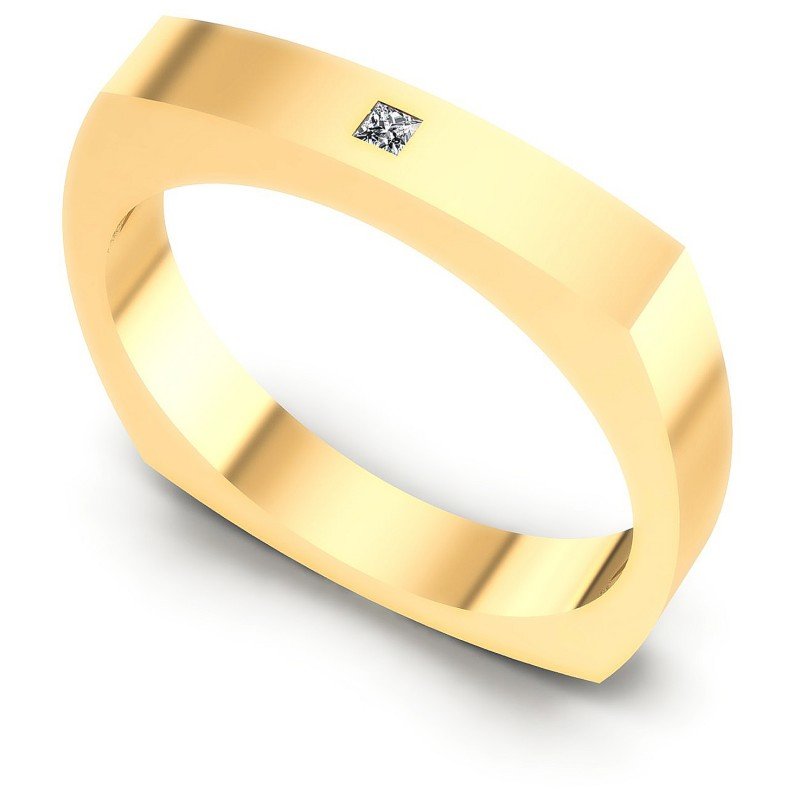 Round Cut Diamonds Mens Ring in 14KT White Gold