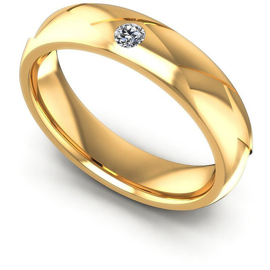 Round Cut Diamonds Mens Ring in 14KT White Gold