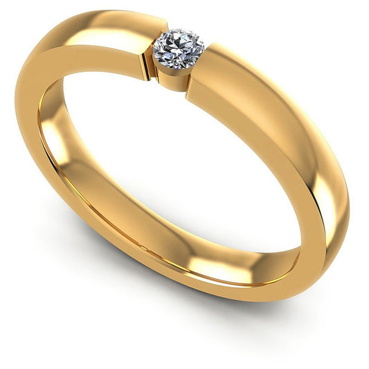 Round Cut Diamonds Mens Ring in 14KT White Gold