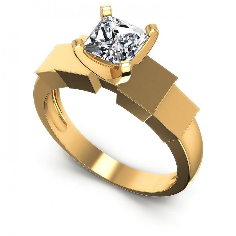 Princess Diamonds 0.35CT Solitaire Ring in 14KT White Gold