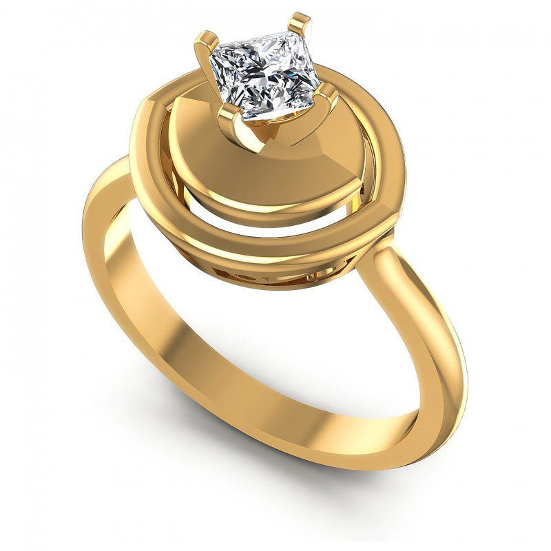Princess Diamonds 0.35CT Solitaire Ring in 14KT White Gold