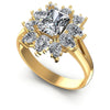 Radiant and Pear Diamonds 1.65CT Halo Ring in 14KT White Gold