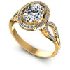 Round and Oval Diamonds 0.60CT Halo Ring in 14KT White Gold