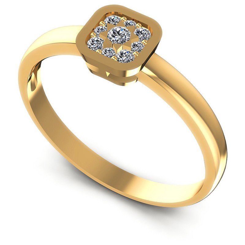 Round Diamonds 0.20CT Fashion Ring in 14KT White Gold