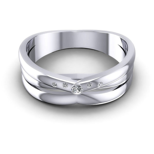 Round Cut Diamonds Wedding Band in 14KT Yellow Gold