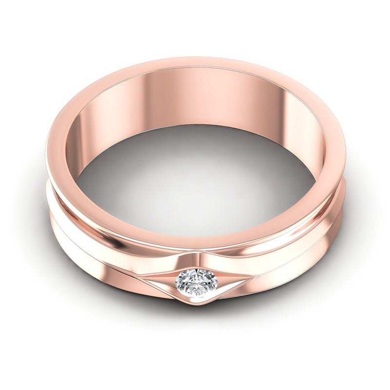 Round Cut Diamonds Solitaire Ring in 18KT Yellow Gold