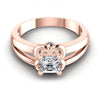 Princess and Round Diamonds 0.40CT Engagement Ring in 18KT Yellow Gold