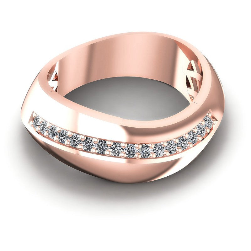 Round Diamonds 0.30CT Diamonds Wedding Band in 18KT Yellow Gold