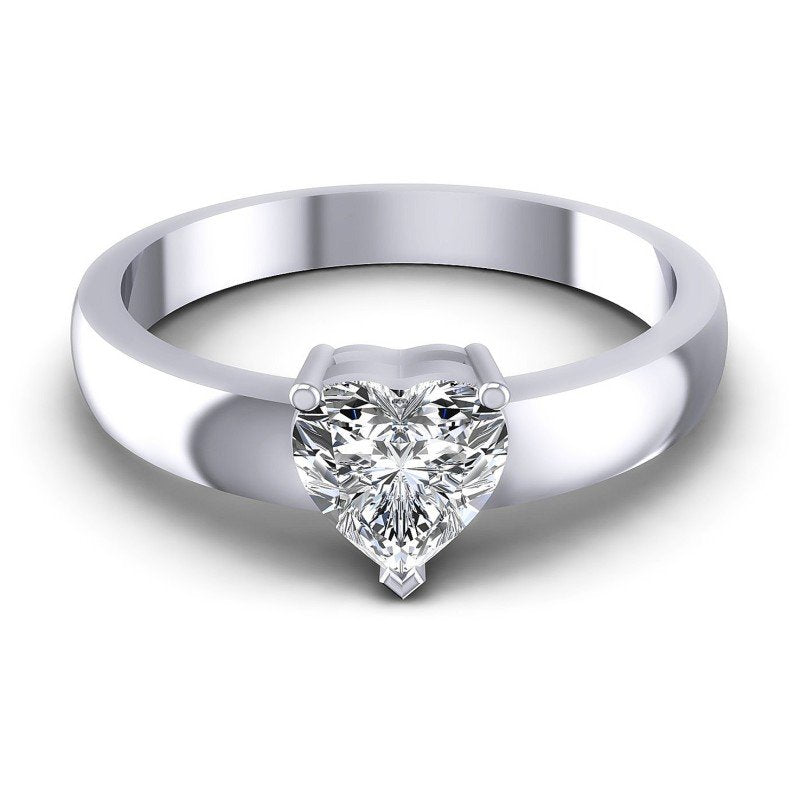 Heart Diamonds 0.35CT Solitaire Ring in 14KT Yellow Gold