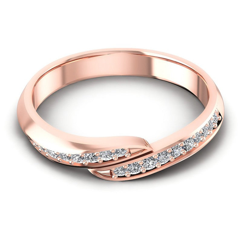 Round Diamonds 0.30CT Diamonds Wedding Band in 18KT Yellow Gold