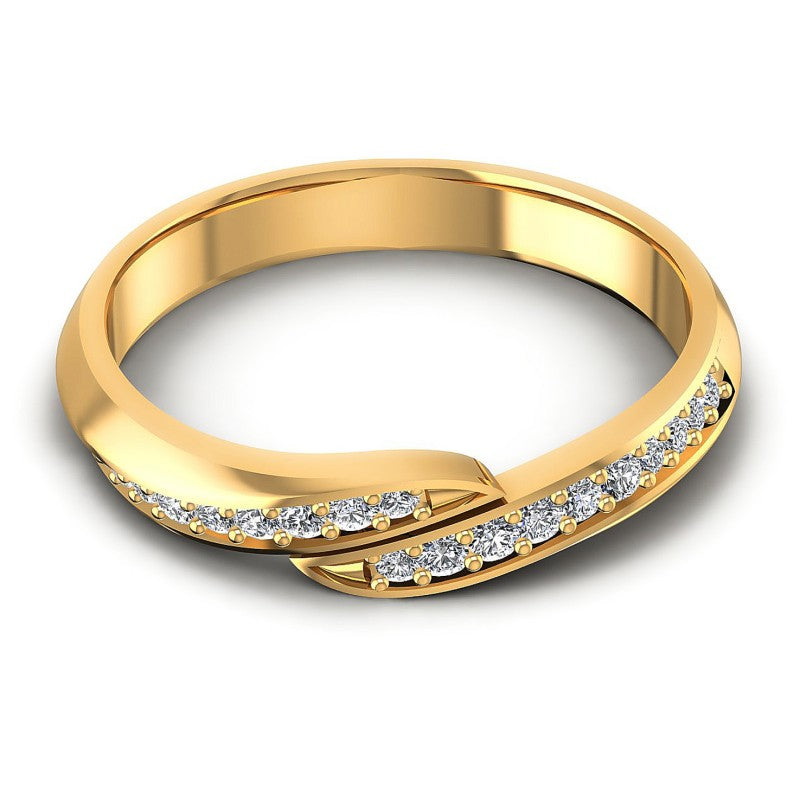 Round Diamonds 0.30CT Diamonds Wedding Band in 14KT Yellow Gold