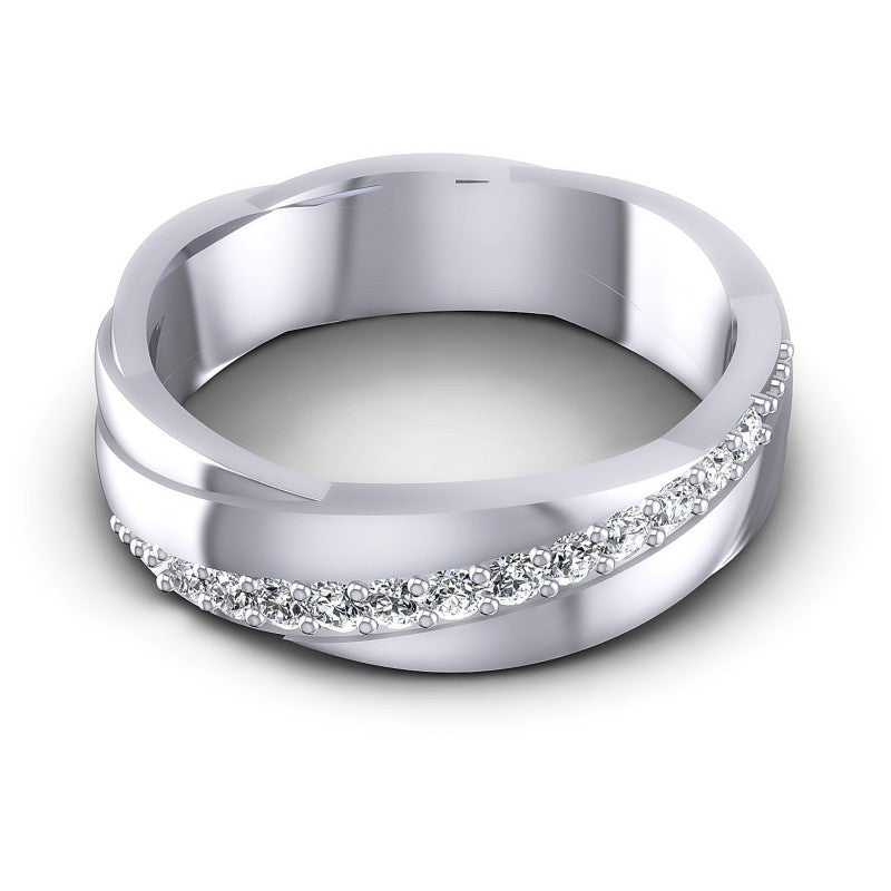 Round Diamonds 0.30CT Diamonds Wedding Band in 14KT Yellow Gold