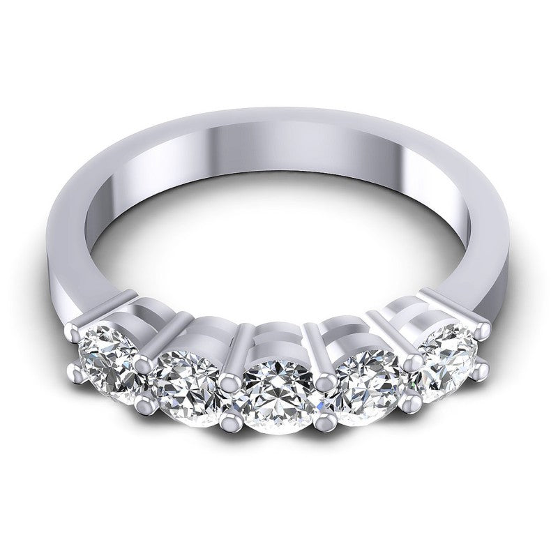 Round Diamonds 0.95CT Diamonds Wedding Band in 14KT Yellow Gold