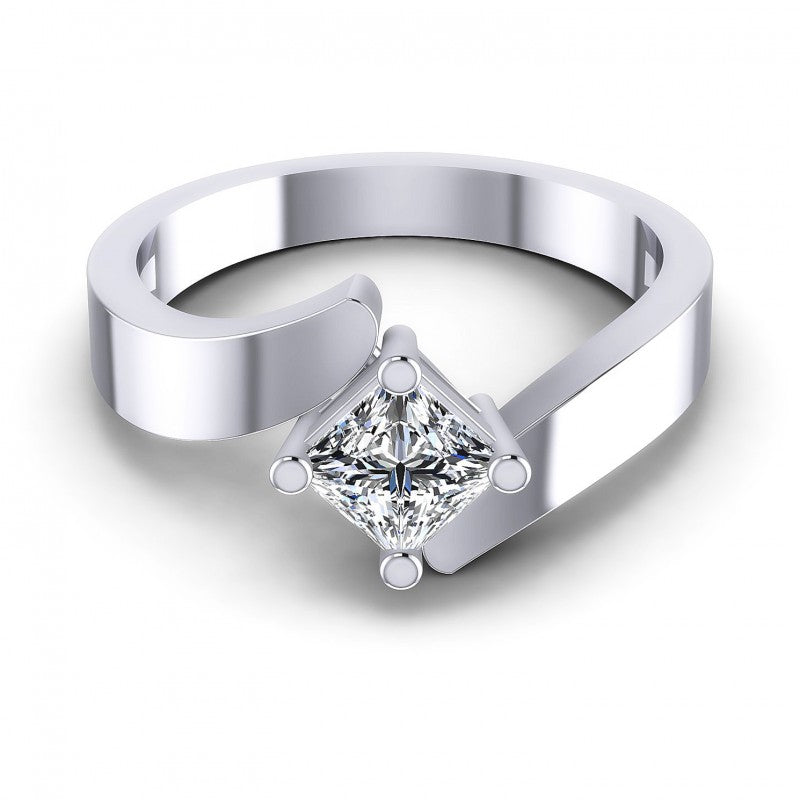 Princess Diamonds 0.35CT Solitaire Ring in 14KT Yellow Gold