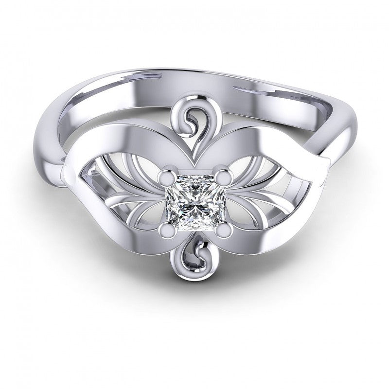 Princess Diamonds 0.24CT Solitaire Ring in 14KT Yellow Gold