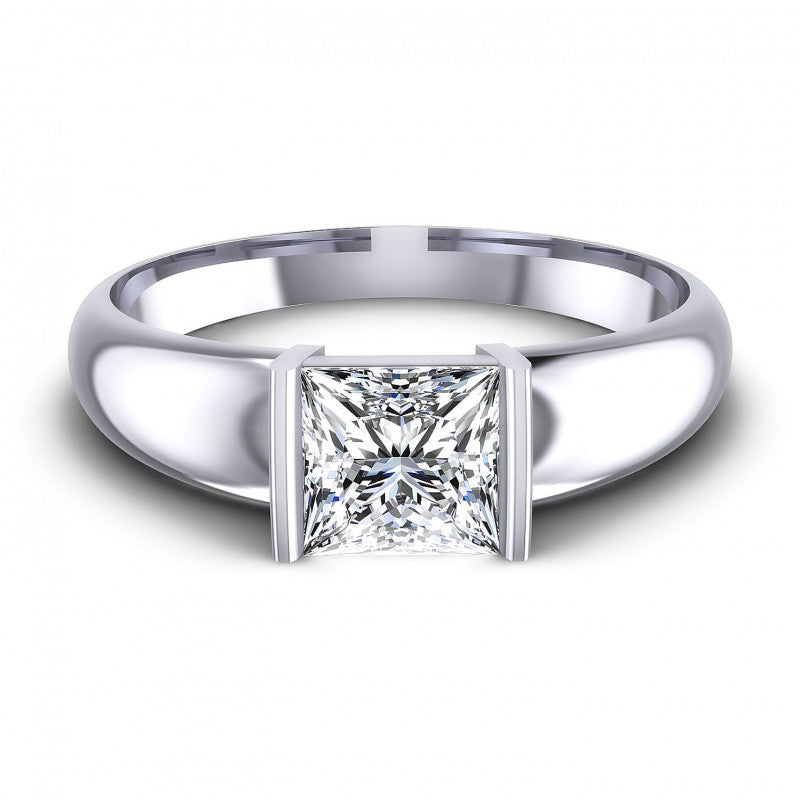 Princess Diamonds 0.35CT Solitaire Ring in 14KT Yellow Gold