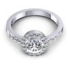 Round Diamonds 0.70CT Halo Ring in 14KT Yellow Gold