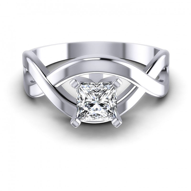 Princess Diamonds 0.35CT Solitaire Ring in 14KT Yellow Gold
