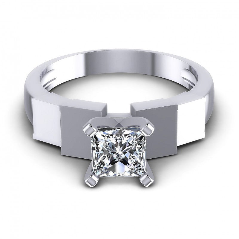 Princess Diamonds 0.35CT Solitaire Ring in 14KT Yellow Gold
